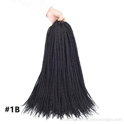Julianna Wholesale Knotless Box Braid Crochet Hair 14" 18" 22" Ombre Synthetic Braiding Hair Extensions For Women Crochet Braids